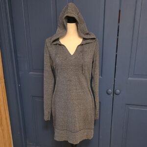 5/$40 Athleta Charcoal Long Sleeve Hooded Dress Sz Small